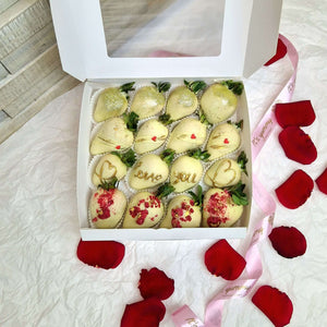 Suklaamansikka setti "LOVE YOU"